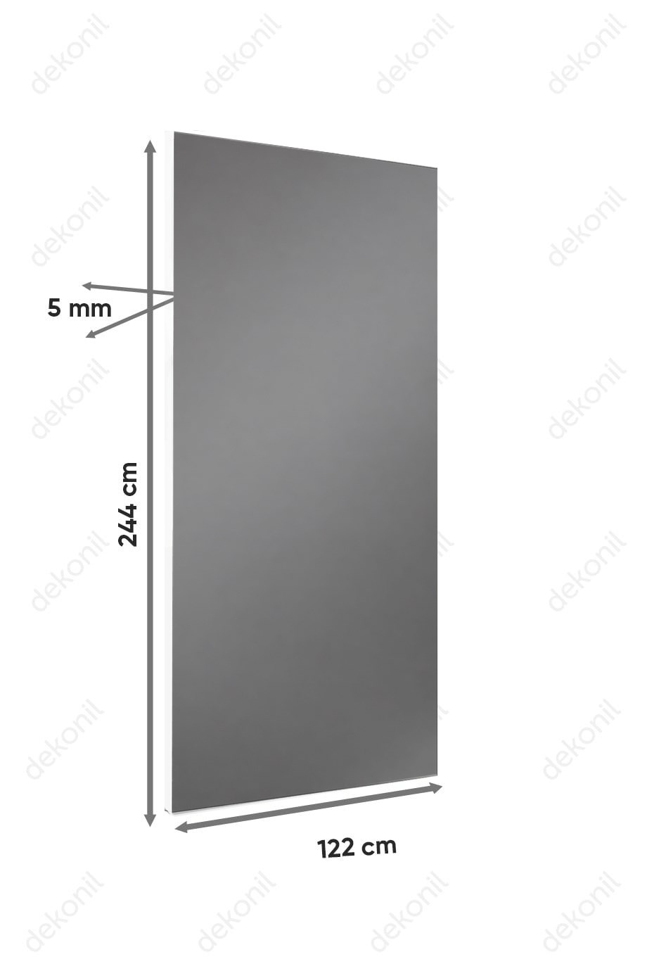 Füme Aynalı PVC Foam Board Duvar Paneli 122×244 cm