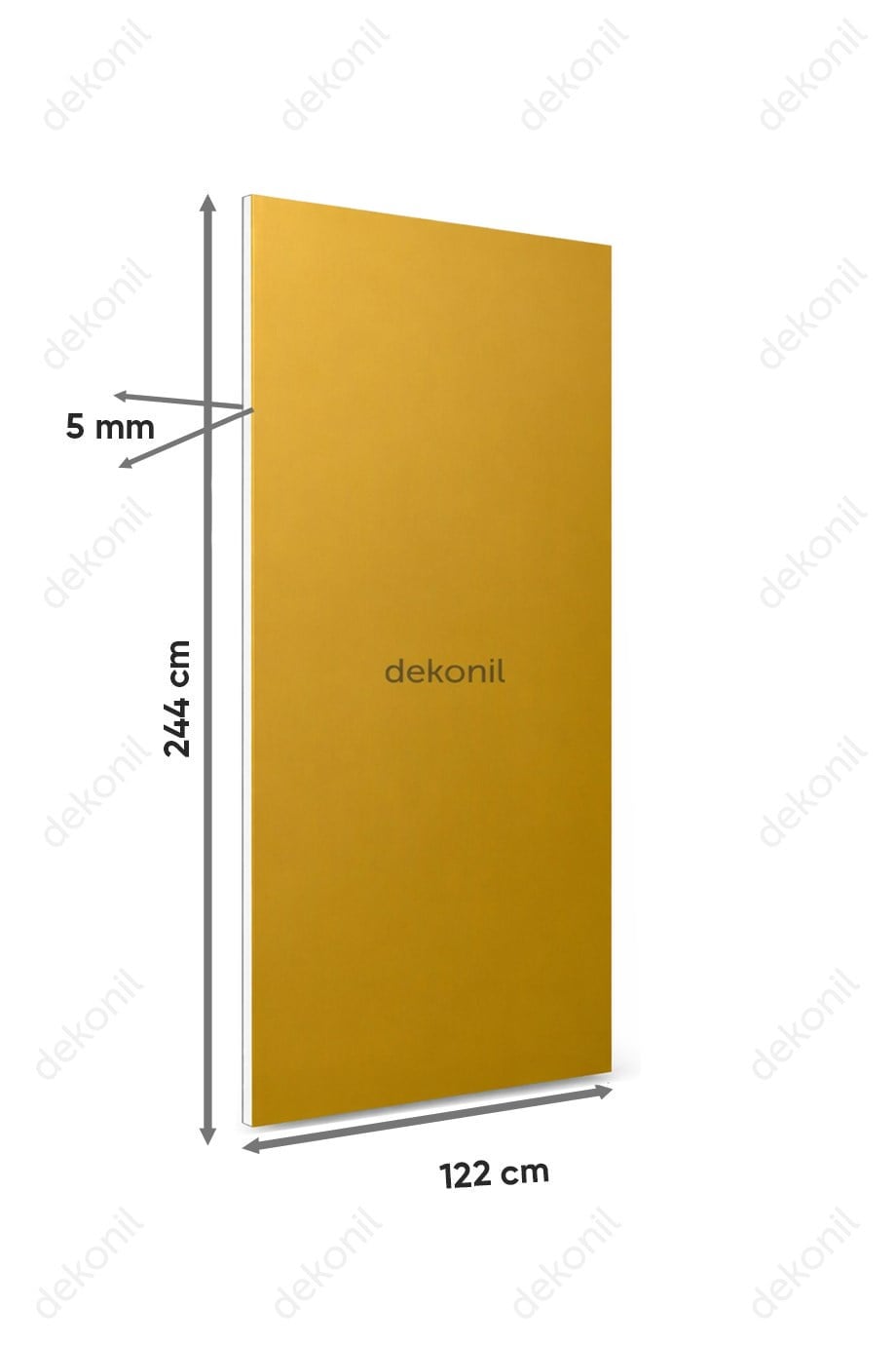 Gold Aynalı PVC Foam Board Duvar Paneli 122×244 cm