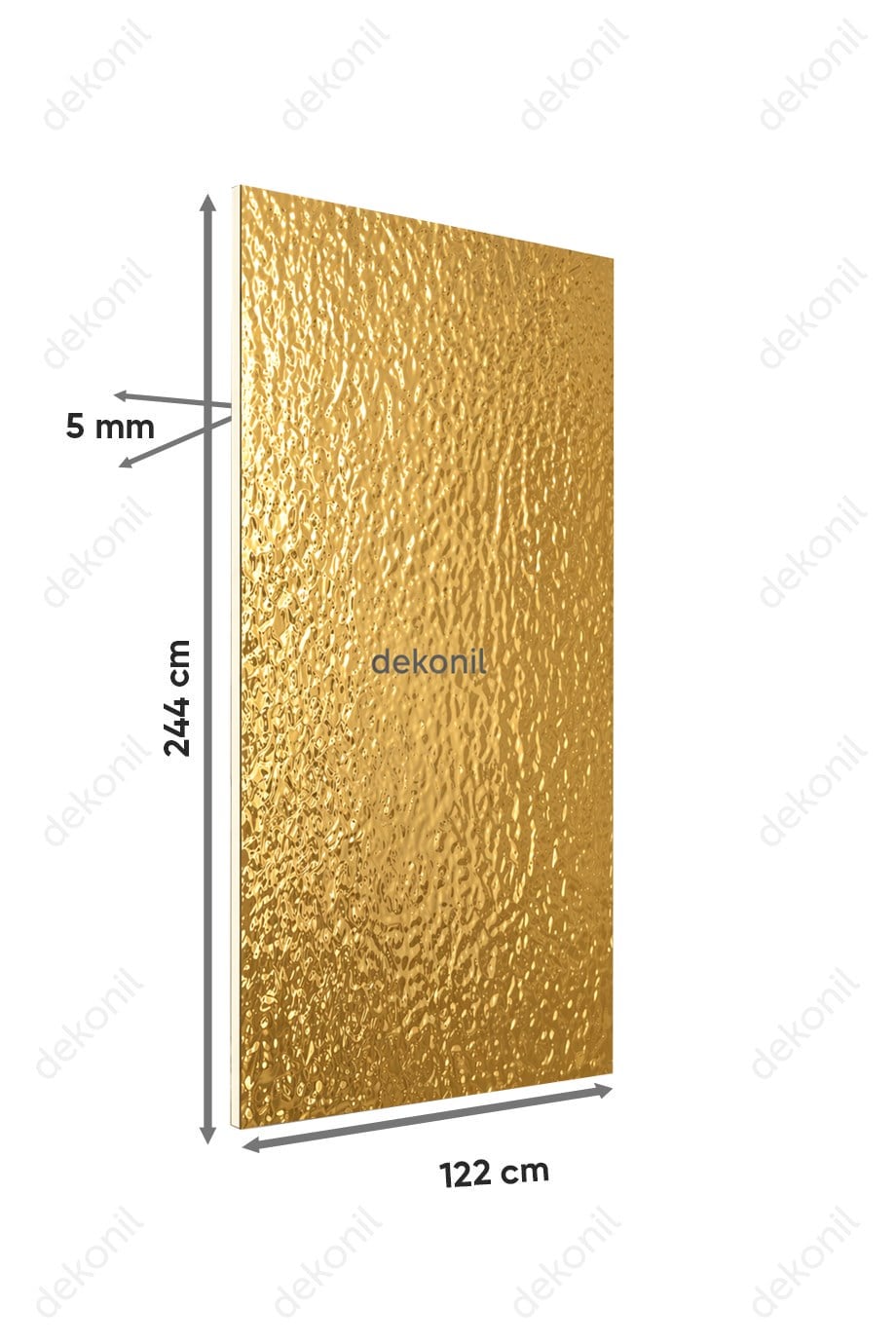 Gold Damla Efektli PVC Foam Board Duvar Paneli 122×244 cm