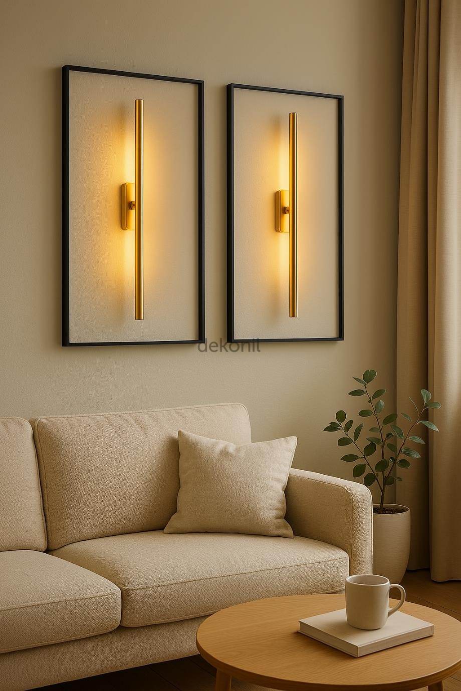 Gold Viola Şarjlı Kablosuz LED Aplik