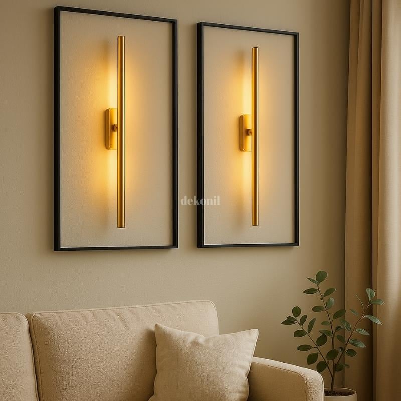 Gold Viola Şarjlı Kablosuz LED Aplik