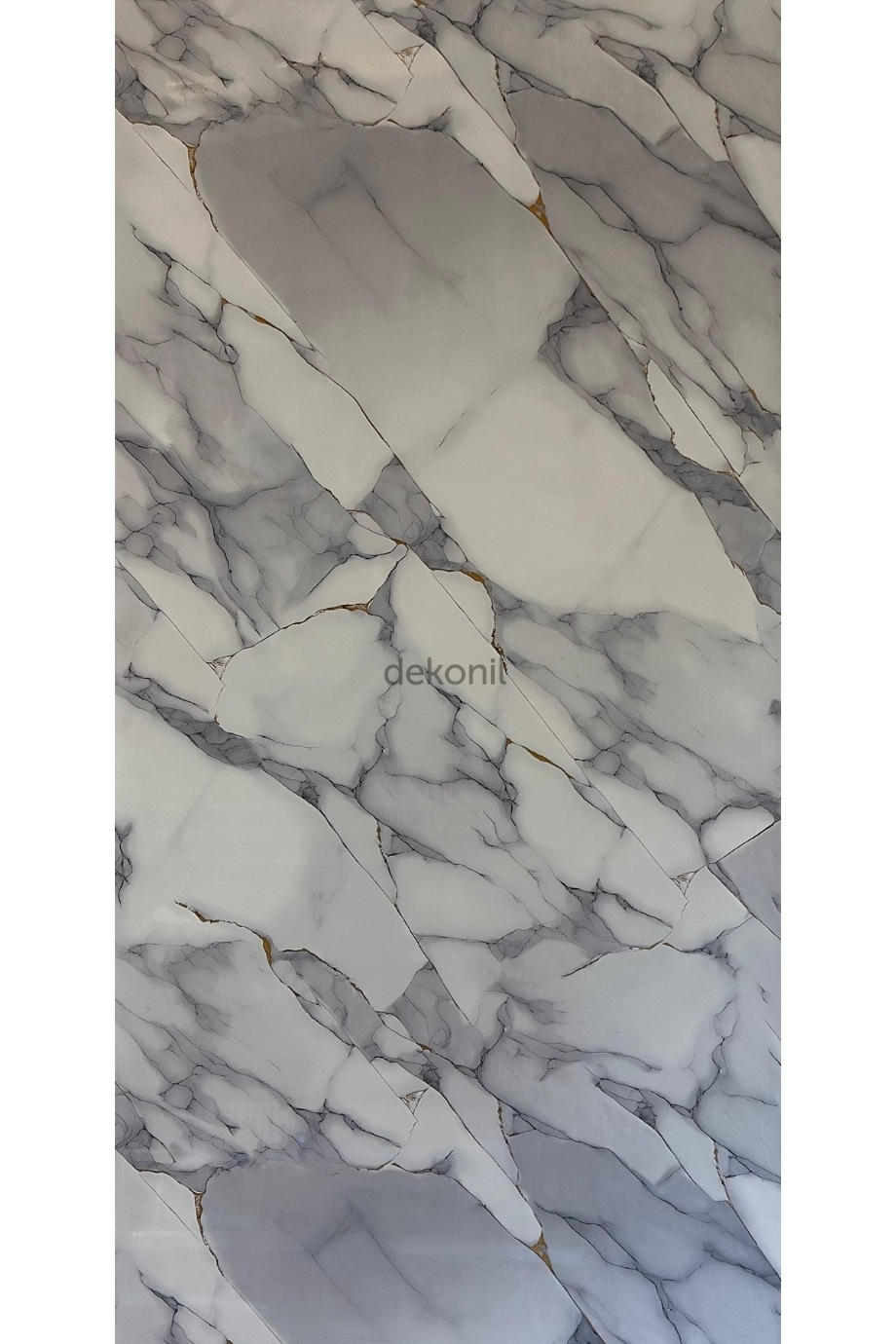 Gri Altın Mermer Desenli Pvc Duvar Paneli 122*244cm