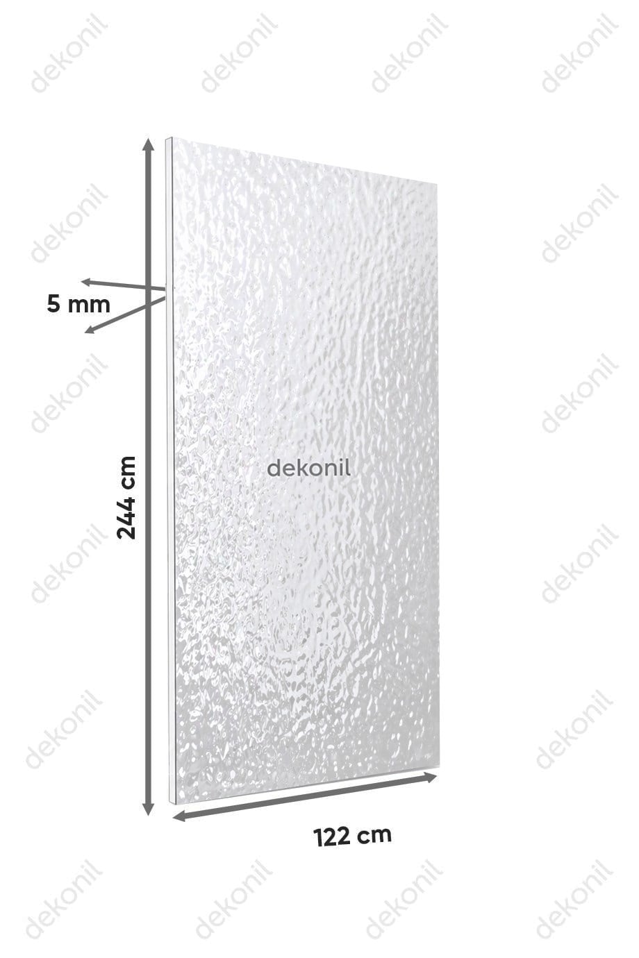 Gümüş Damla Efektli PVC Foam Board Duvar Paneli 122×244 cm