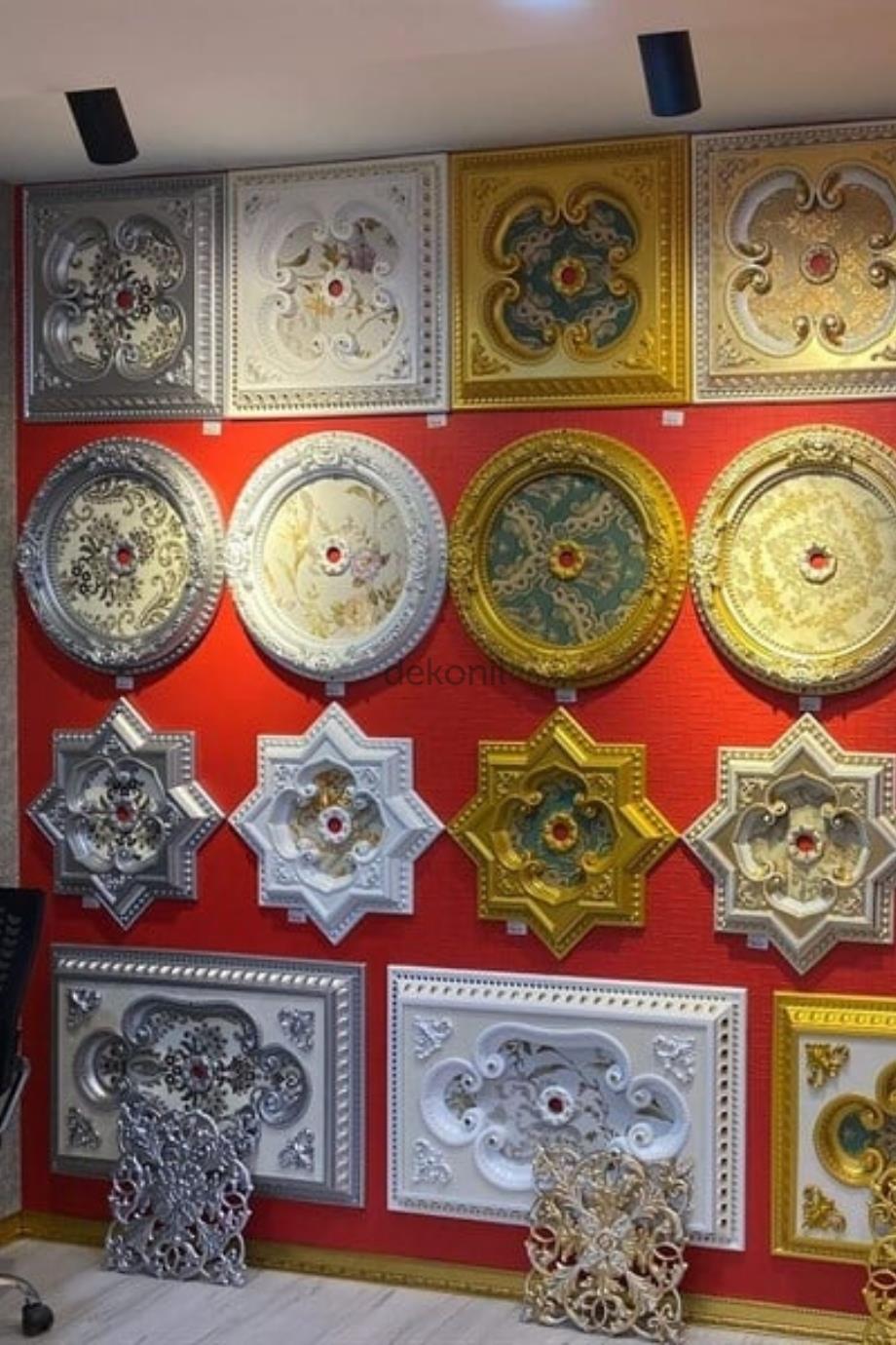 Gümüş Dikdörtgen Saray Tavan 60*90 cm