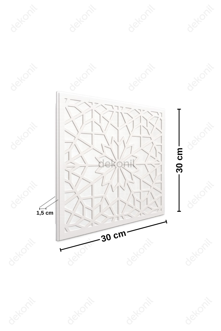 Güneş Clip-in (Klipin) PVC Asma Tavan Kaplama Paneli Beyaz 30*30 cm