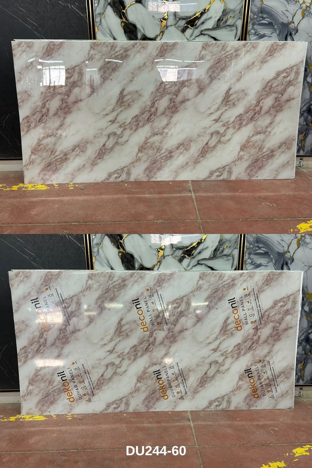Iceberg Mermer Desenli PVC Duvar Paneli 122x244 cm