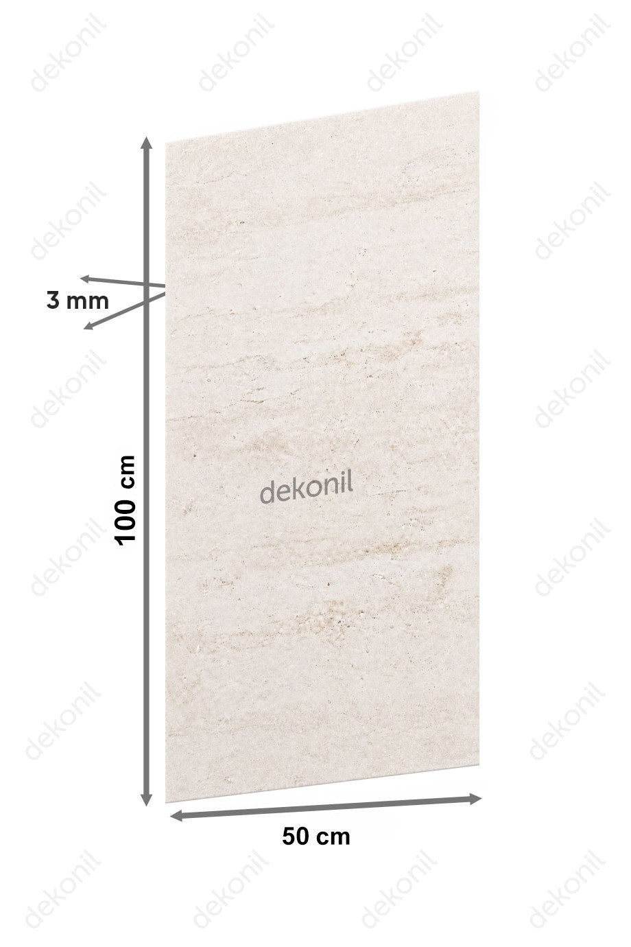 İnci Traverten Desenli Flex Stone İnce Esnek Doğal Taş Panel 50*100 cm