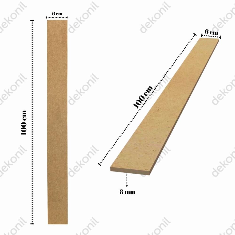 İskandinav Duvar Çıtası MDF 6*100 cm