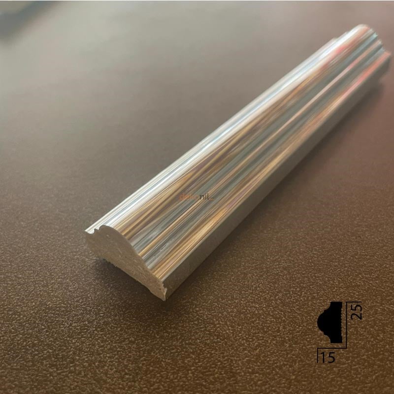 Kanuni Decorative Wall Laths Silver 2,5cm