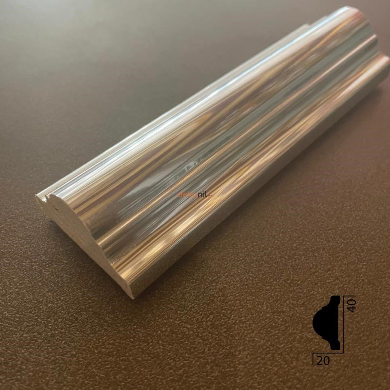 Decorative Wall Lath Silver 4cm