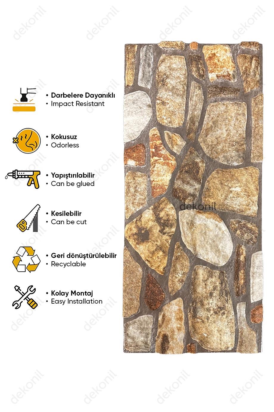 Kayrak Doğal Taş EPS Duvar Paneli 50*120 cm