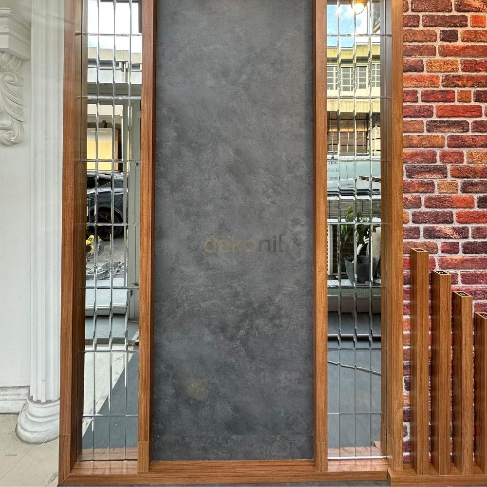 Kendinden Yapışkanlı Karo Ayna Çubuk Silver 30*30 cm (2 m² )