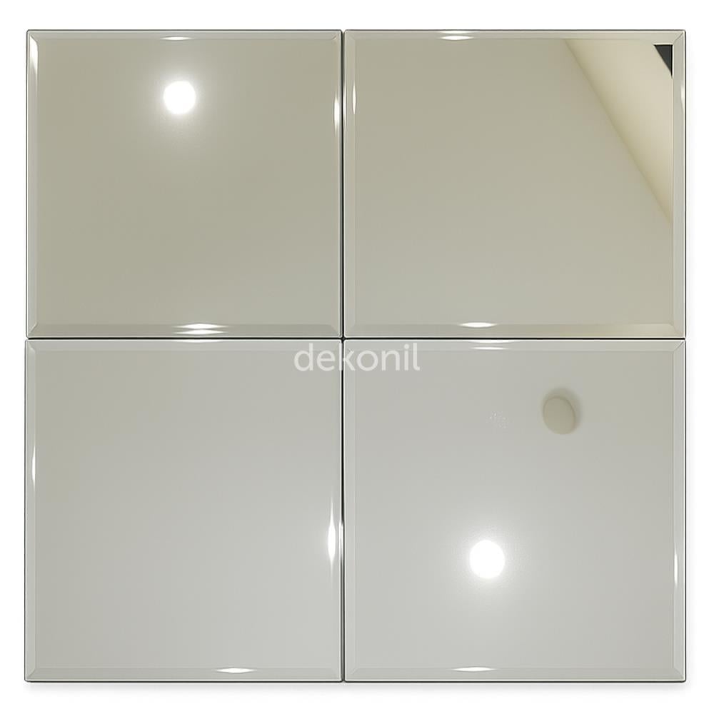 Kendinden Yapışkanlı Karo Ayna Kare Silver 30*30 cm (2 m² )