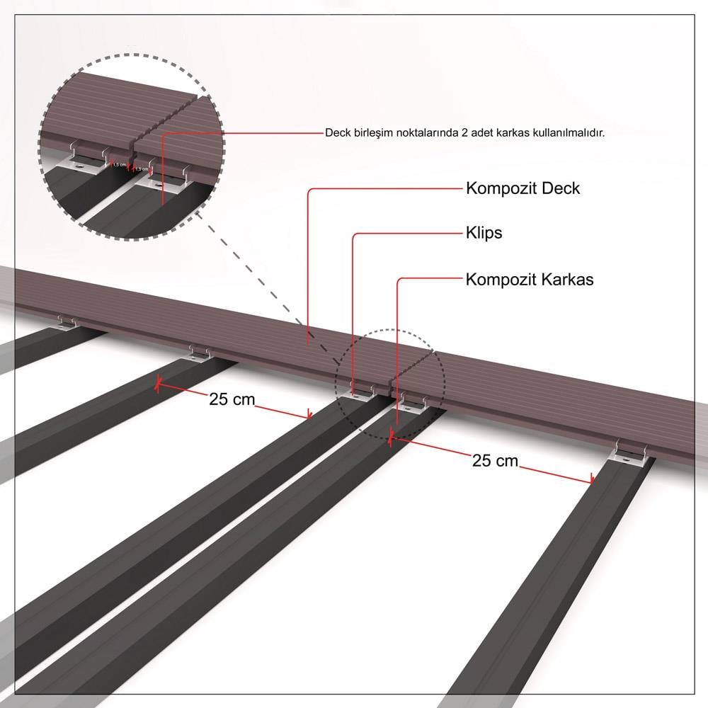 Composite Deck Flooring Anthracite Corner Profile.