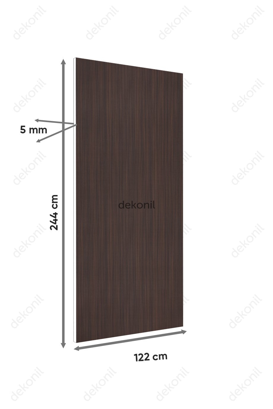 Koyu Ahşap Desenli PVC Foam Board Duvar Paneli 122×244 cm