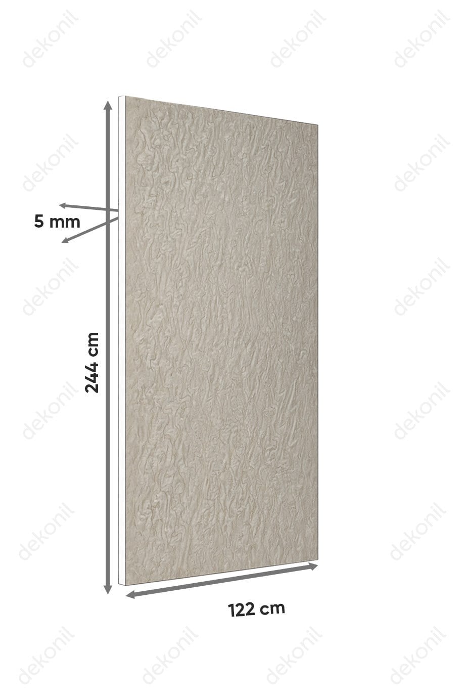 Krem Foam Board Duvar Paneli 122×244 cm