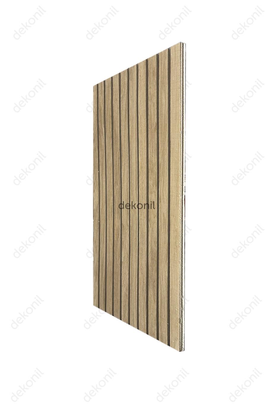 Lambri Desenli EPS Duvar Paneli Meşe 50*100 cm