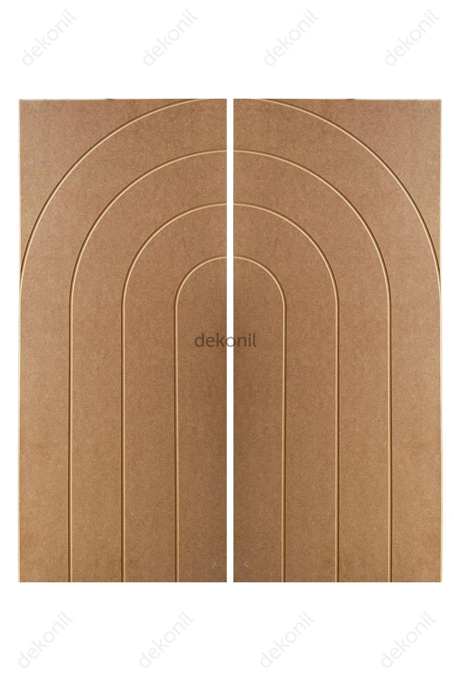 Lena Dekoratif Çift Taraflı MDF Oval Duvar Paneli 40*90cm