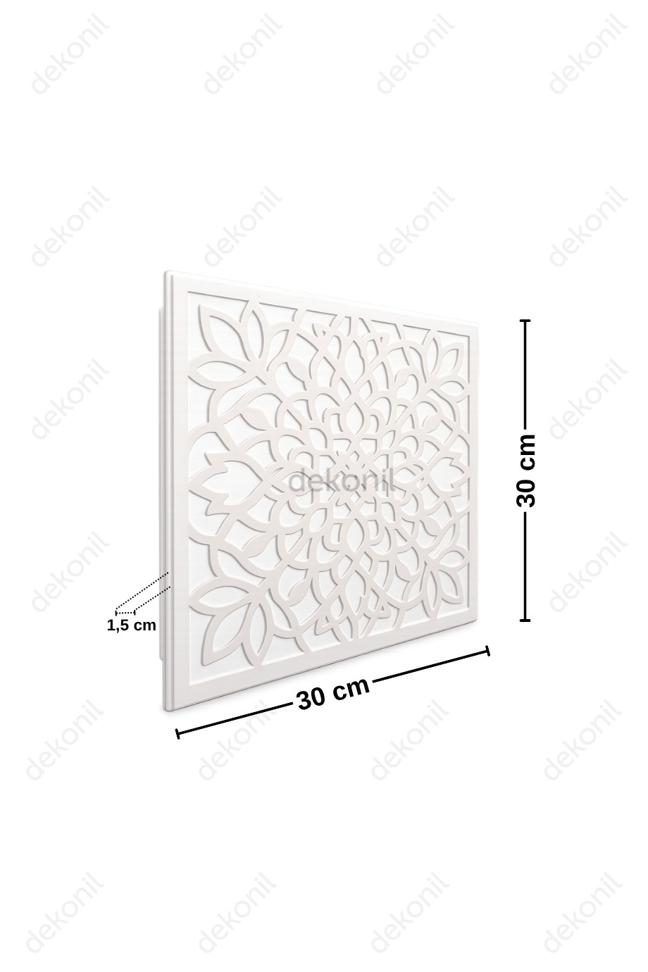 Lotus Clip-in (Klipin) PVC Asma Tavan Kaplama Paneli Beyaz 30*30 cm