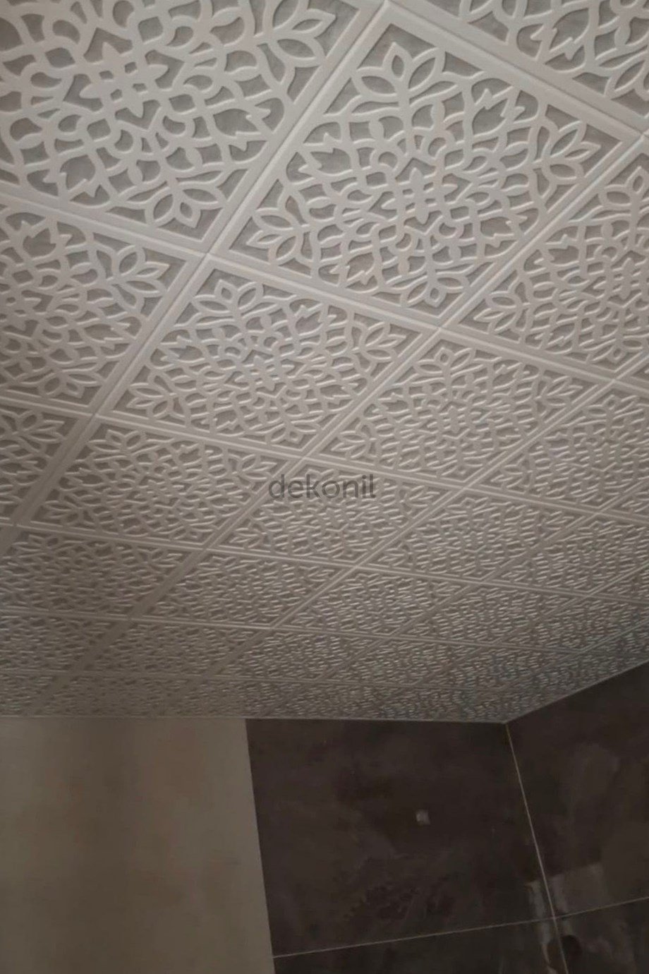 Lotus Clip-in (Klipin) PVC Asma Tavan Kaplama Paneli Beyaz 30*30 cm