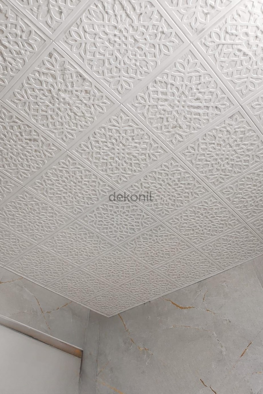 Lotus Clip-in (Klipin) PVC Asma Tavan Kaplama Paneli Beyaz 30*30 cm