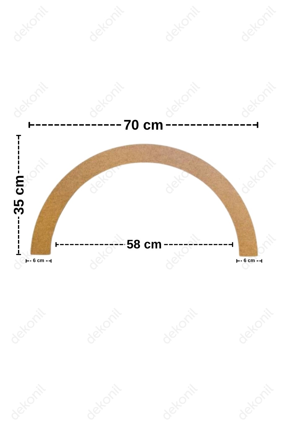 Lumi Pinterest MDF Oval Duvar Çıtası 70*170m