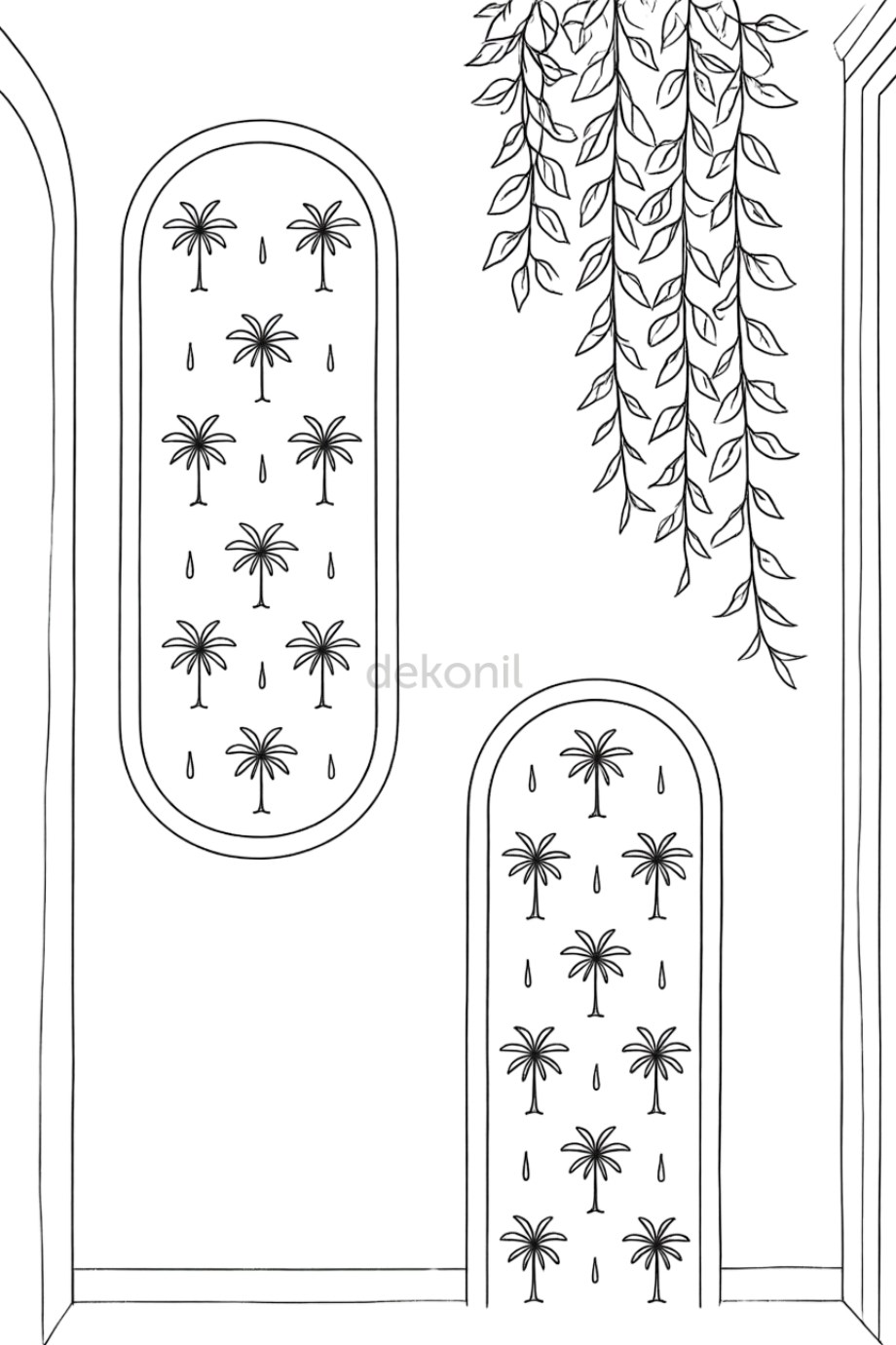 Lumi Pinterest MDF Oval Duvar Çıtası 70*170m
