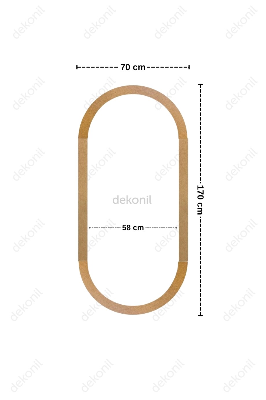 Lumi Pinterest MDF Oval Duvar Çıtası 70*170m