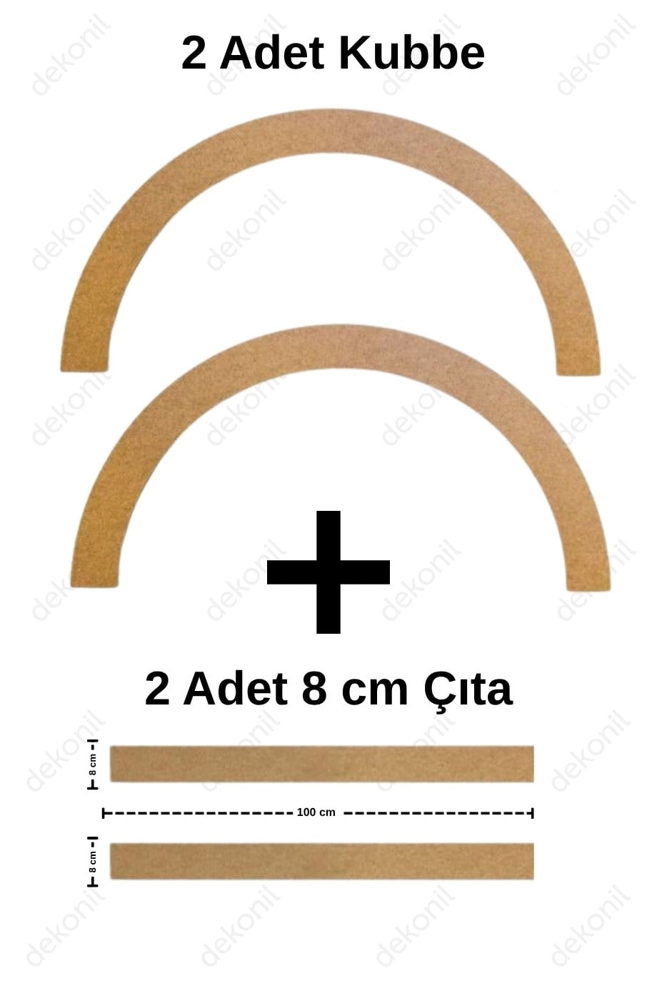 Lumi Pinterest MDF Oval Duvar Çıtası 70*170m