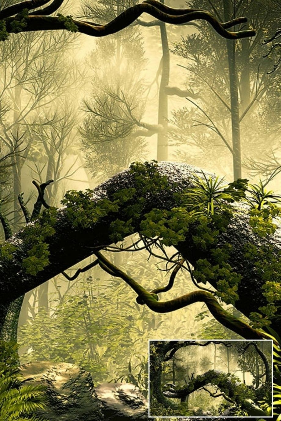 Landscape Patterned Textile Based Personalized Print Wallpaper
