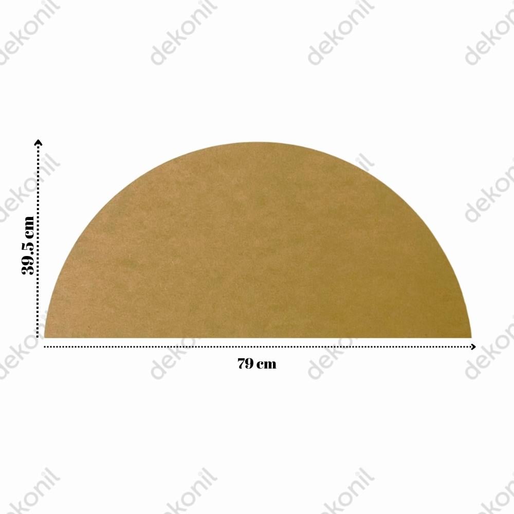 MDF Yarım Oval Duvar Paneli 39*79 cm