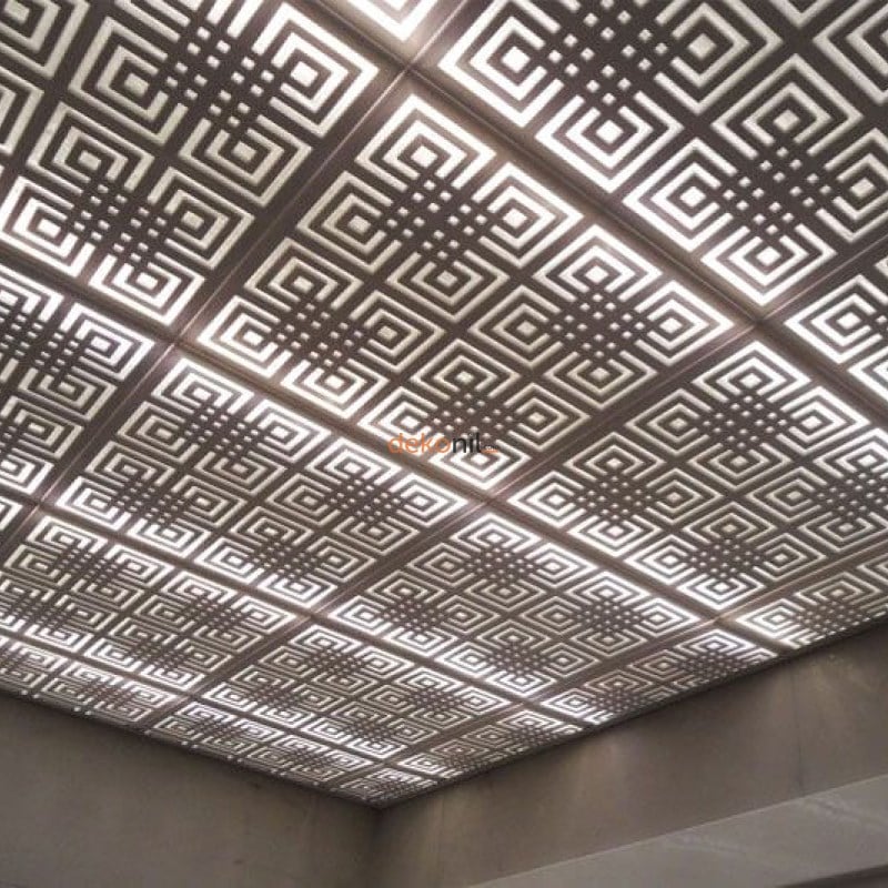 Moderna Gümüş Pvc Tavan Paneli 60*60 cm