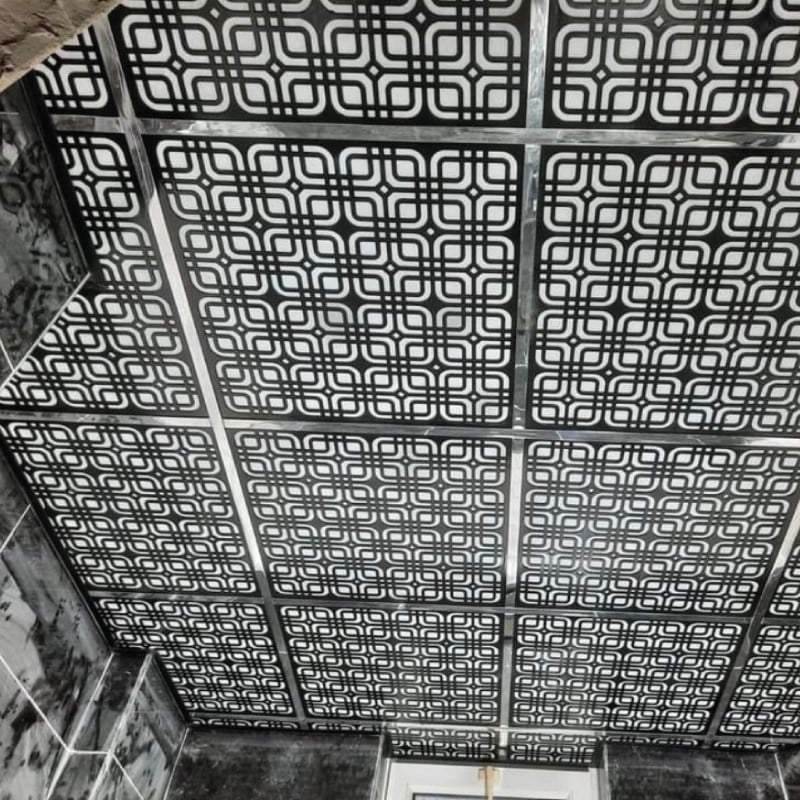 Moderna Siyah Pvc Tavan Paneli 60*60 cm