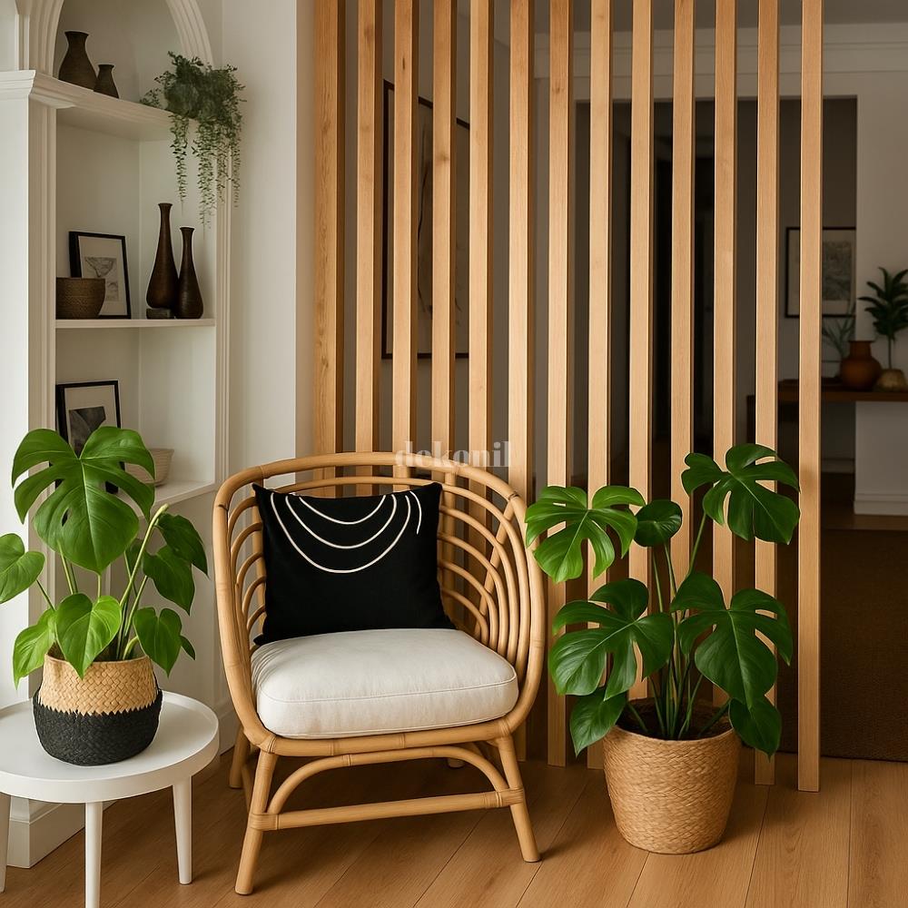 Natural Çam Seperatör Duvar Bölme Profili 5*8*280cm