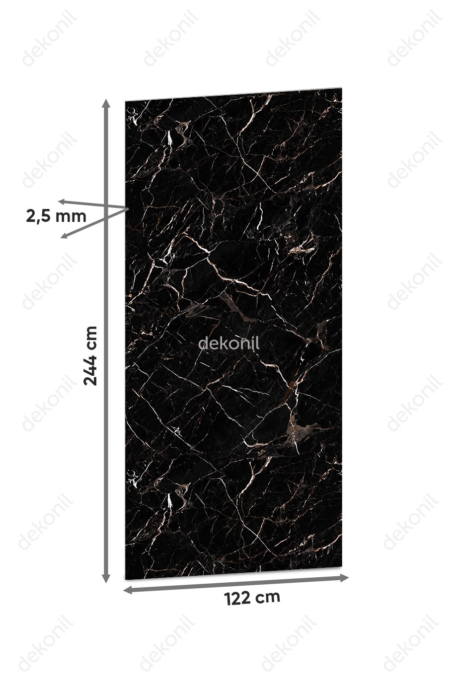 Nero Gold Mermer Desenli PVC Duvar Paneli 122x244 cm