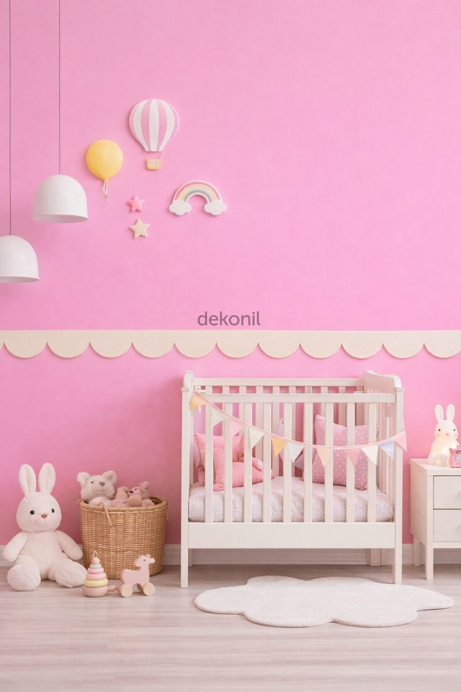 Pera Çocuk Odası Mdf Oval Duvar Bordürü 10*80 cm