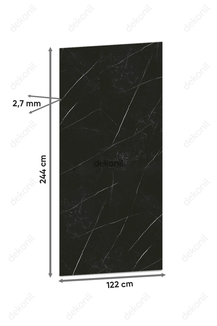 Pietra Mat Dokulu Mermer Desenli Pvc Duvar Paneli 122*244cm
