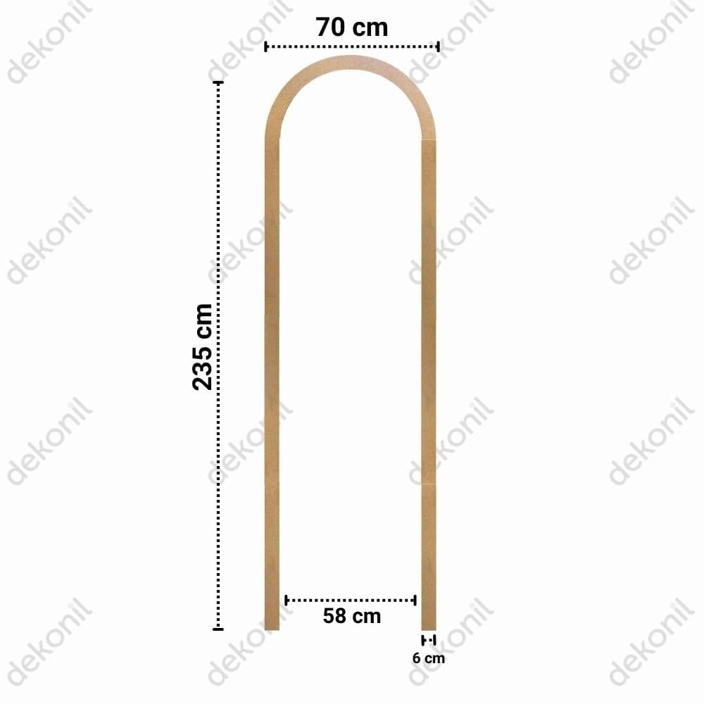 Pinterest MDF Oval Duvar Çıtası 70*235cm