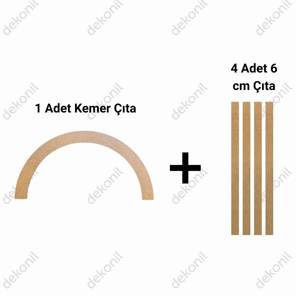 Pinterest MDF Oval Duvar Çıtası 70*235cm