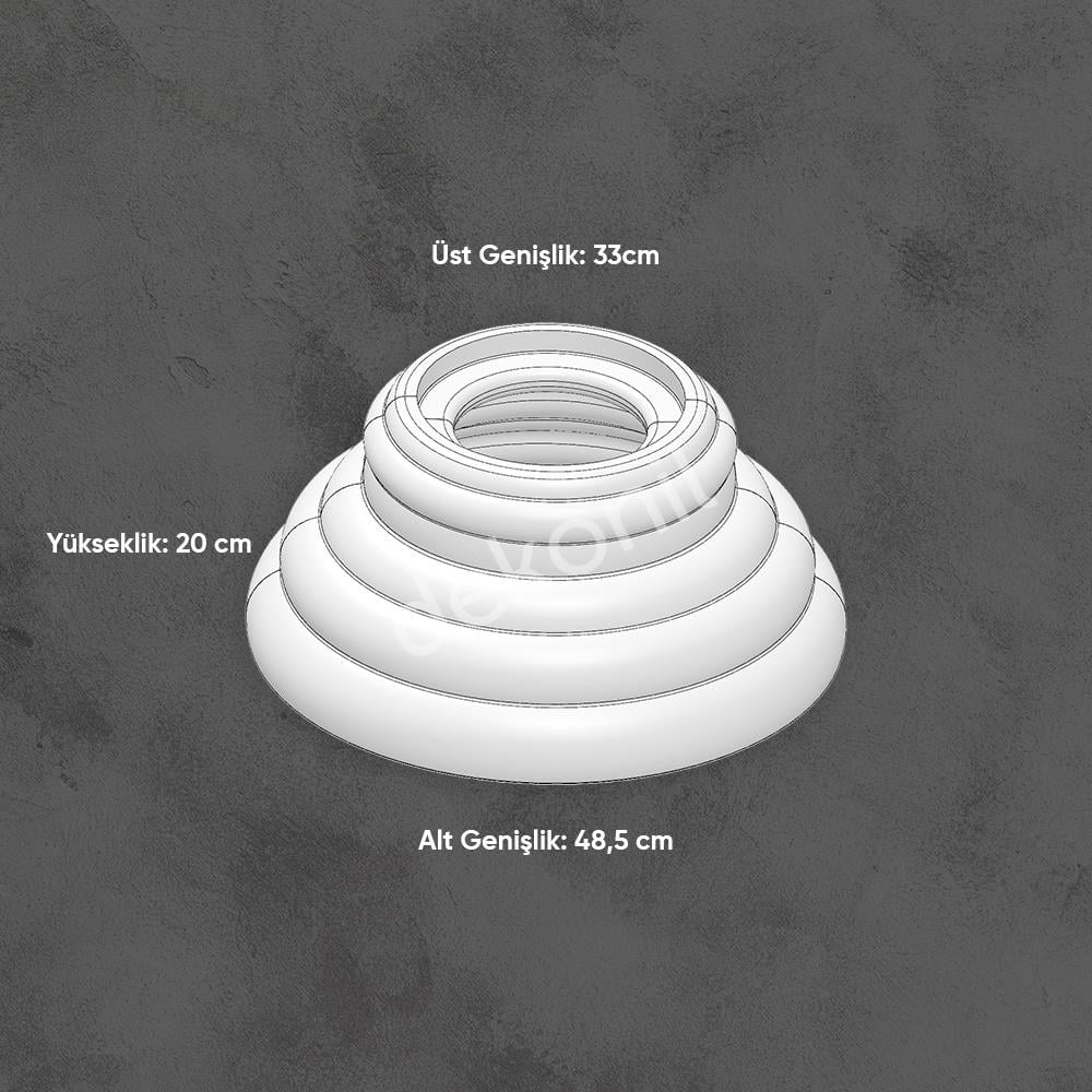 Polyurethane Full Oval Column Leg 30cm