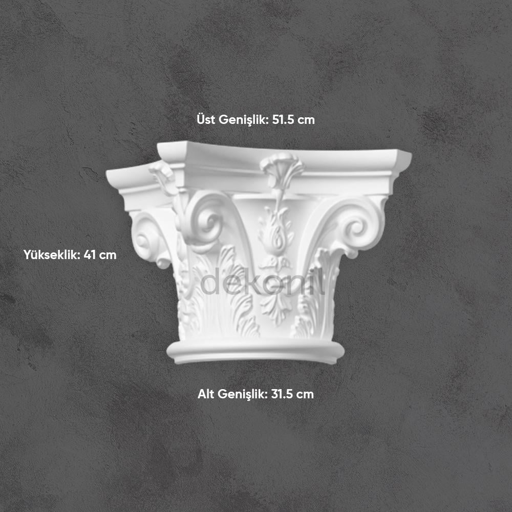 Polyurethane Full Oval Column Head 30cm