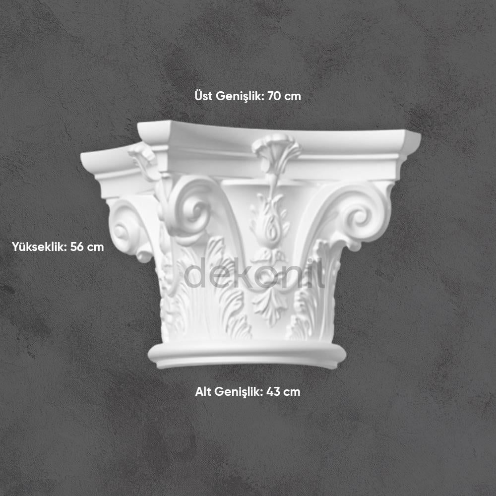 Polyurethane Full Oval Column Head 40cm