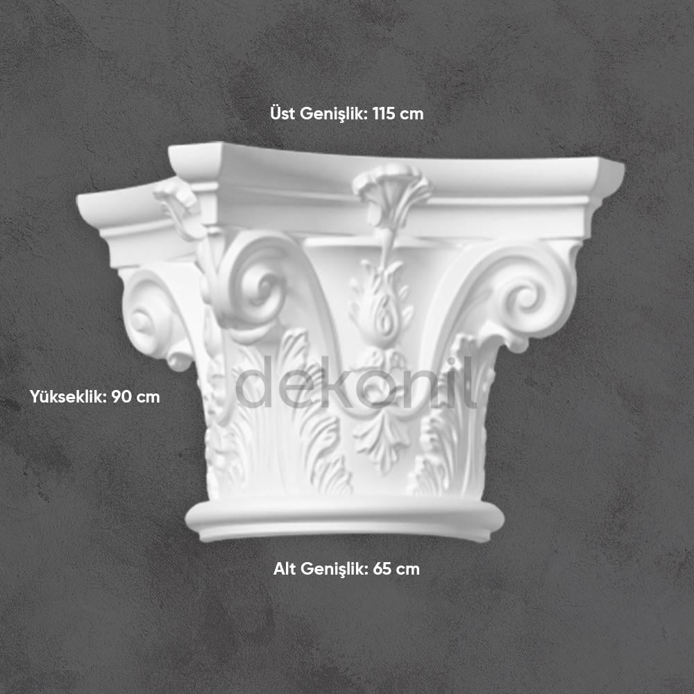 Polyurethane Full Oval Column Head 65cm