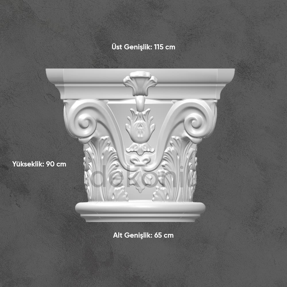 Polyurethane Full Oval Column Head 65cm