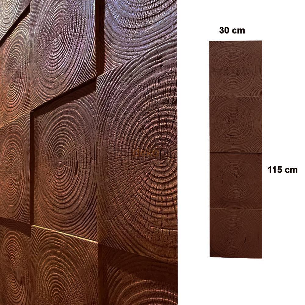 Poliüretan Wood Block Duvar Paneli 30*115 cm