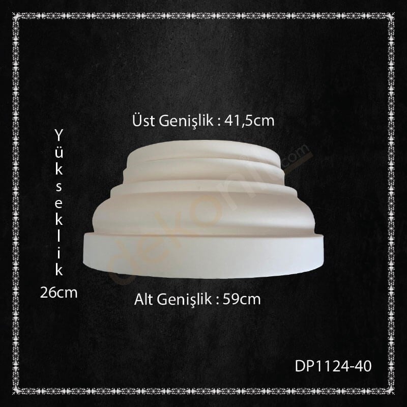 Polyurethane Half Oval Column Leg 40cm