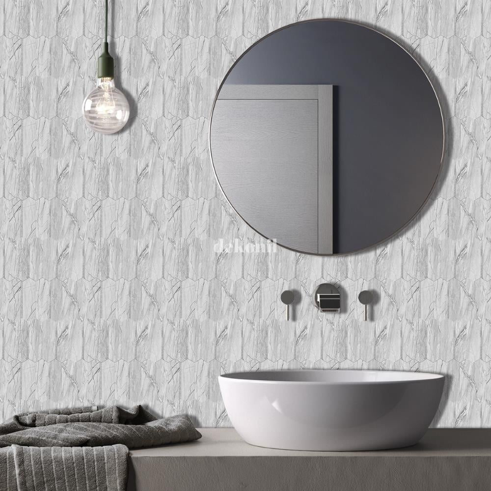 PrimeLock Kendinden Yapışkanlı Mozaik Karo Gümüş 27*27 cm (10 Adet)