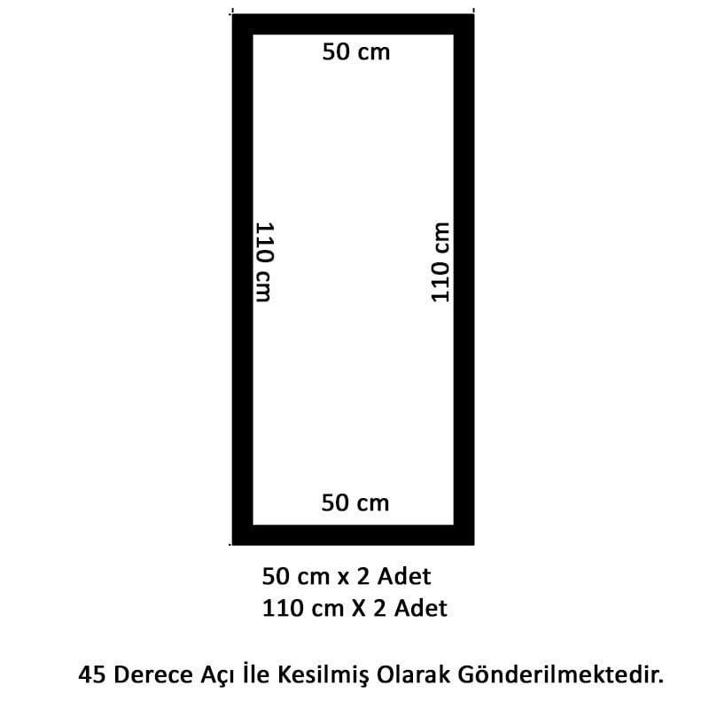 Roma 2.5cm Boyanabilir Hazır Kesilmiş Duvar Çıtası Paketi (50*110cm)
