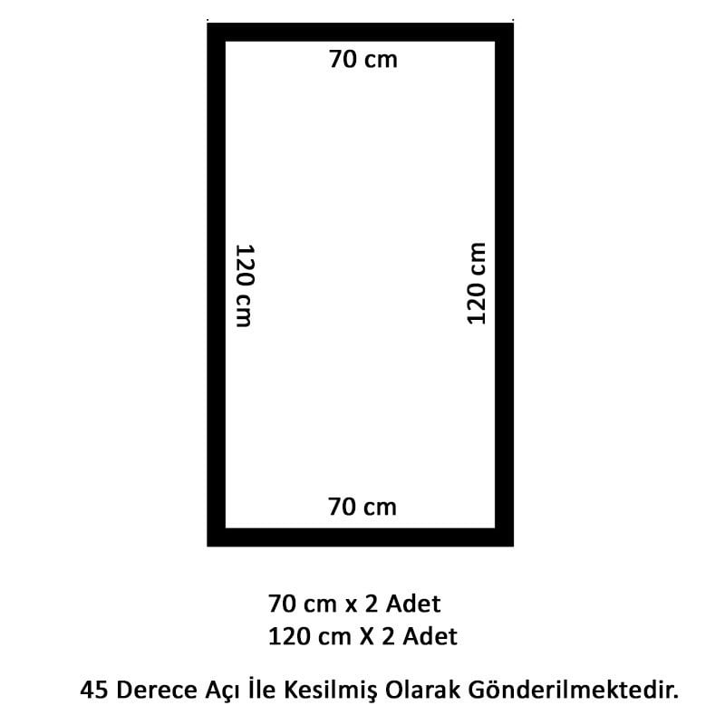 Roma 2.5cm Boyanabilir Hazır Kesilmiş Duvar Çıtası Paketi (70*120cm)