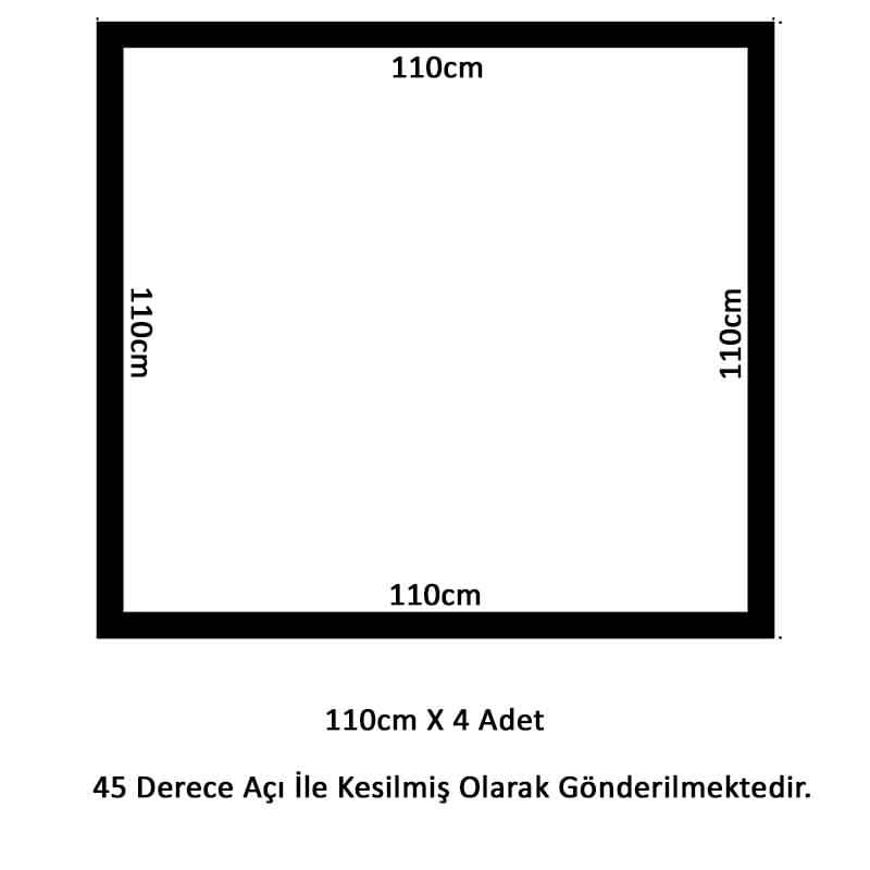 Roma 4cm Boyanabilir Hazır Kesilmiş Duvar Çıtası Paketi (110*110 cm)